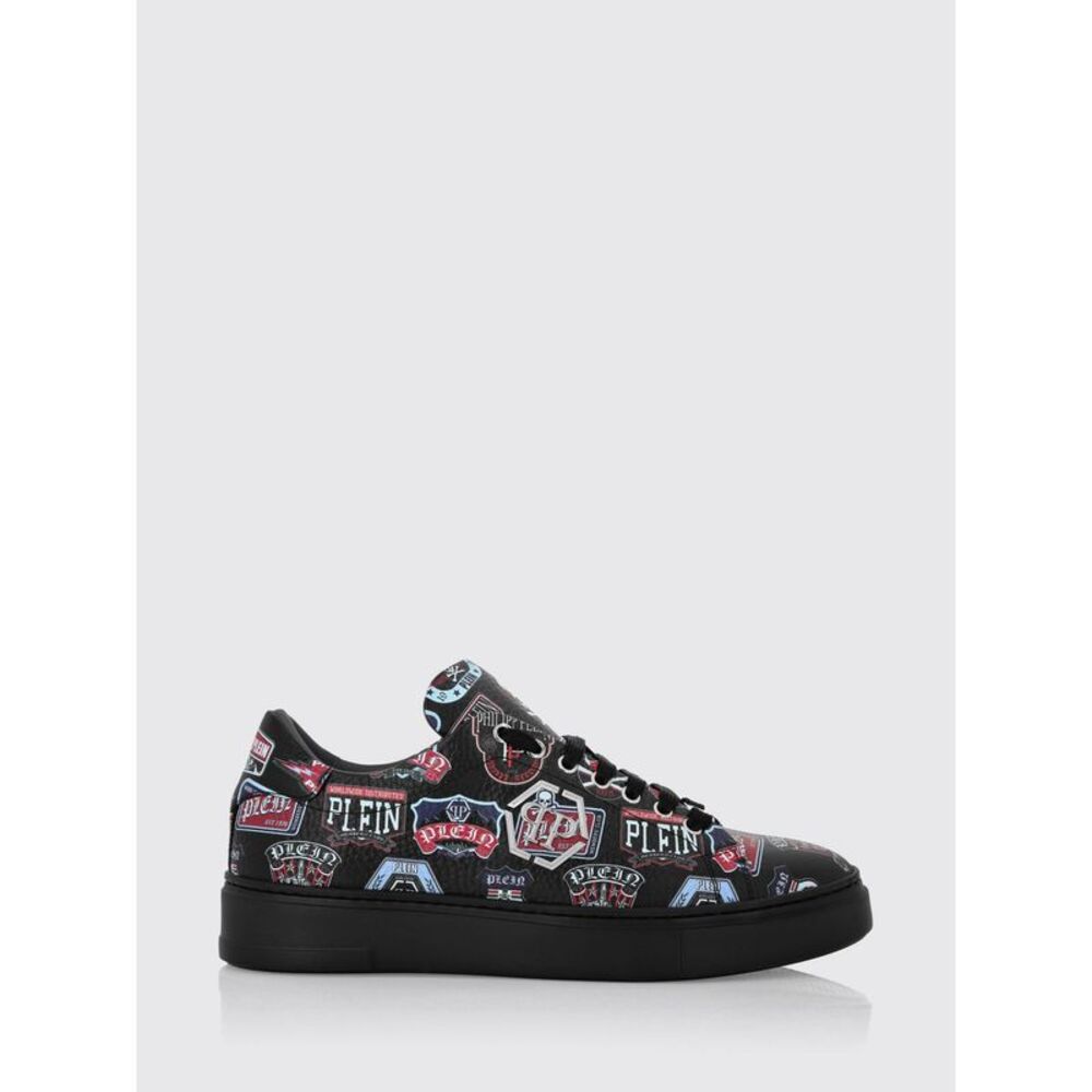 Philipp Plein Men Low-Top Calfskin Sneakers Philipp Plein With Graphic Print
